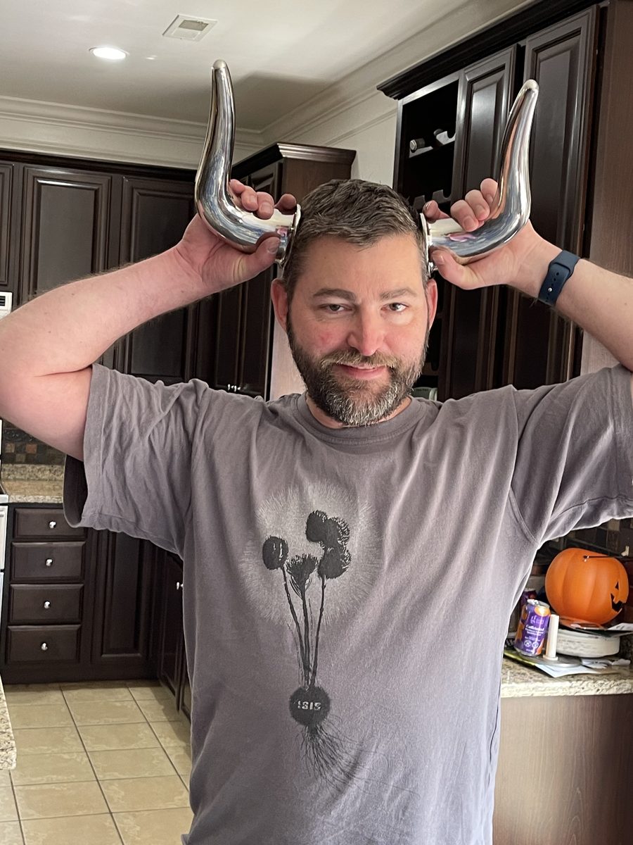Colin being goofy in the kitchen